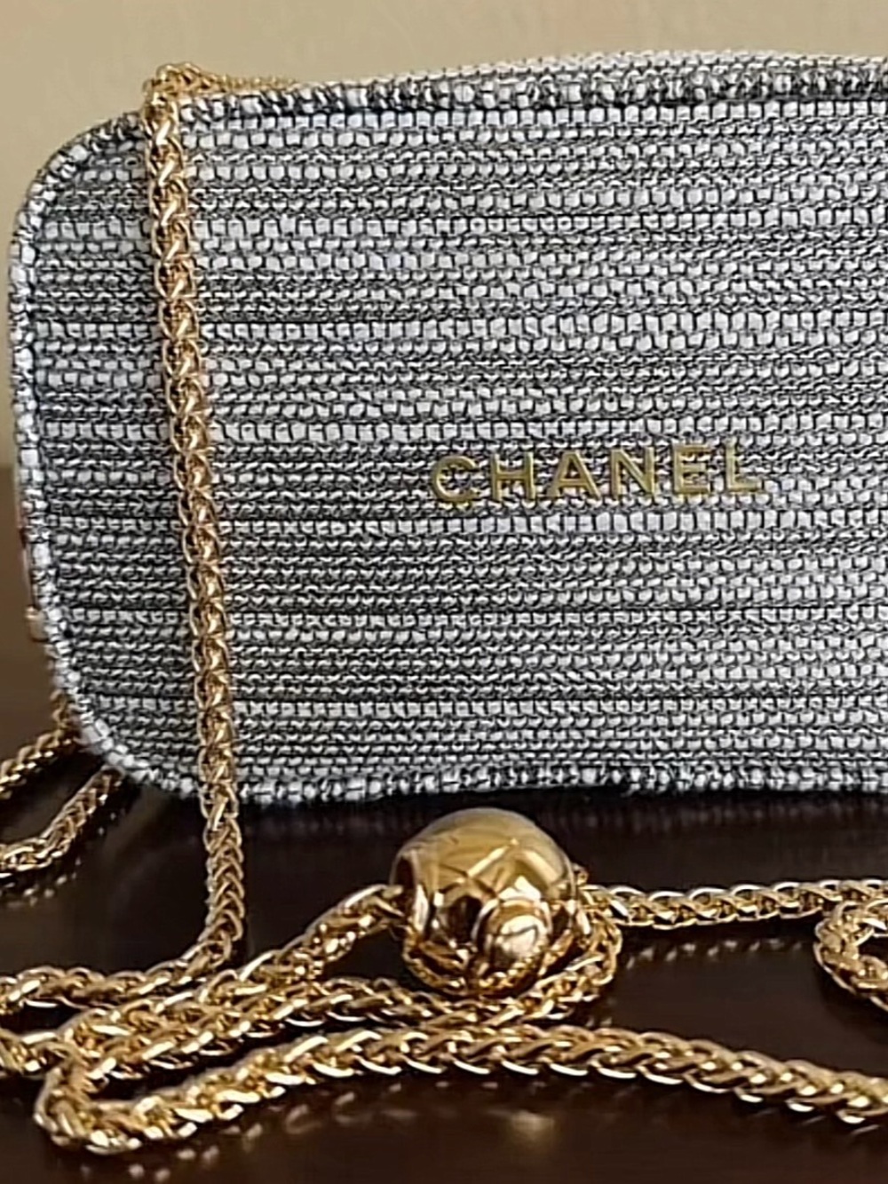 Chanel Purse / Cosmetic Pouch with Gold Logo - Stay Polished Gift Set - NEW!